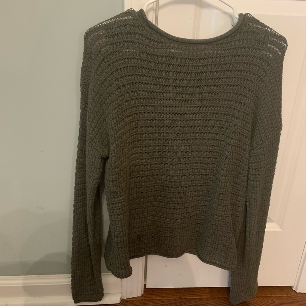 Green knit sweater